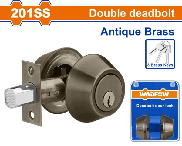 CERRADURA CERROJO ACERO INOXIDABLE BRONCE ANTIGUO LLAVE/LLAVE