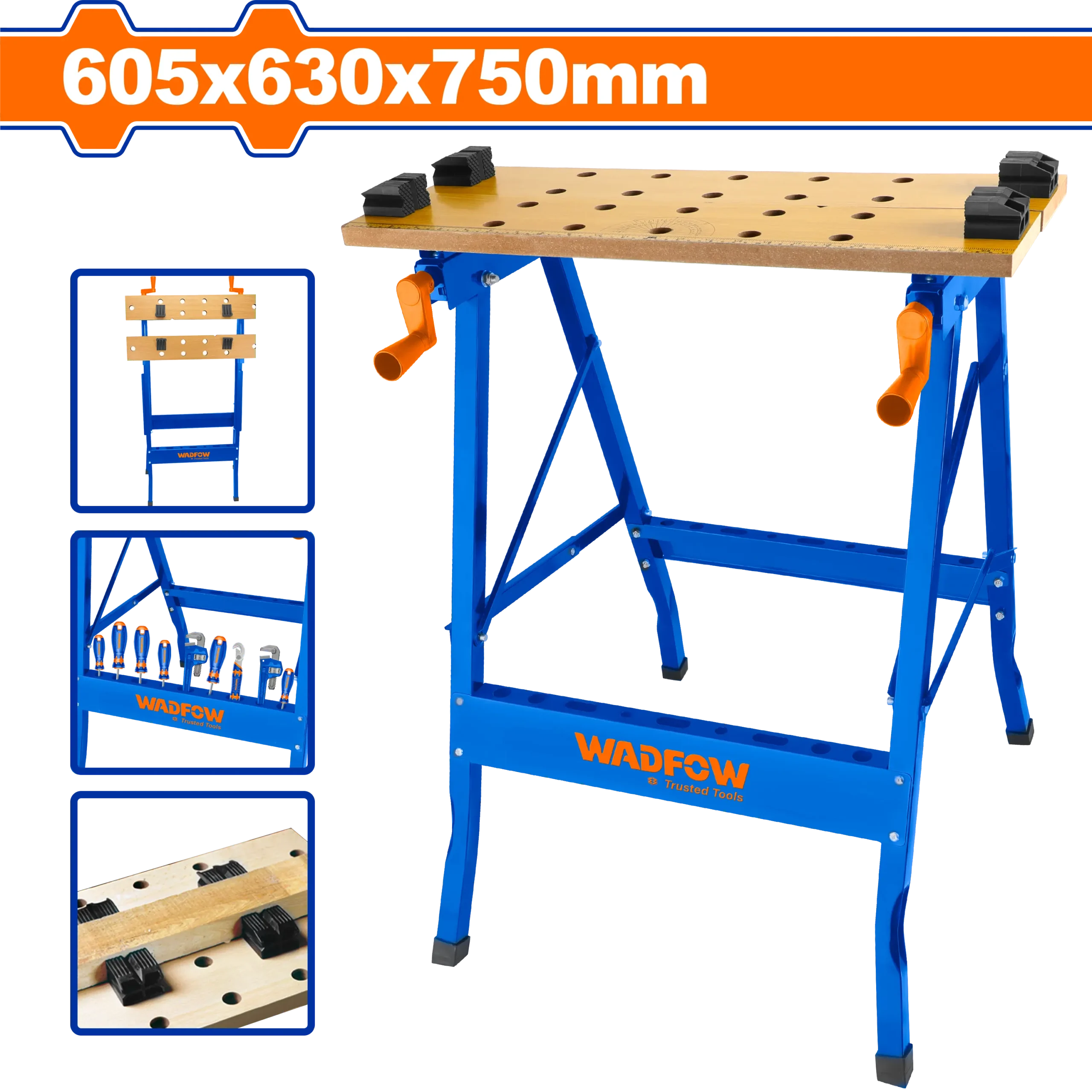 MESA DE TRABAJO PLEGABLE 605X630X750MM WADFOW