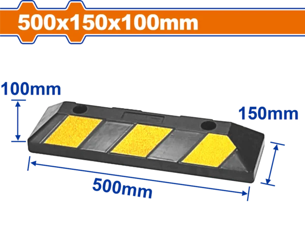 TOPE DE GOMA PARA ESTACIONAMIENTO 500X150X100MM WADFOW