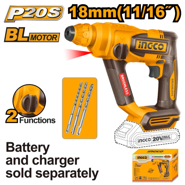 ROTOMARTILLO 11/16" BL 20V 1,8J