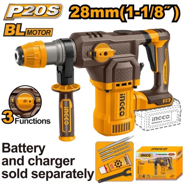ROTOMARTILLO 1-1/8" BL 20V 4,5J