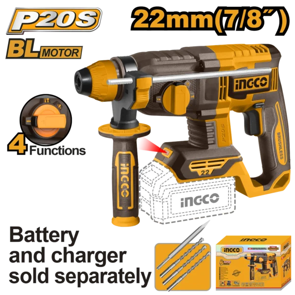 ROTOMARTILLO INALAMBRICO 2,0J 1100RPM 20V
