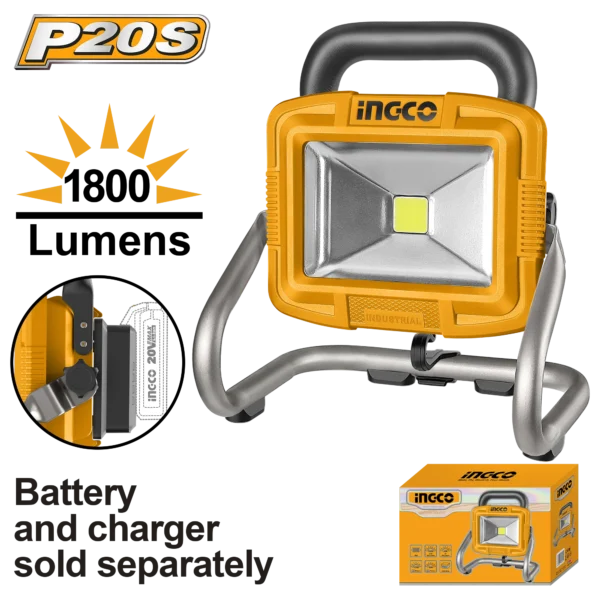 REFLECTOR LED INALAMBRICO 1800LM 20V