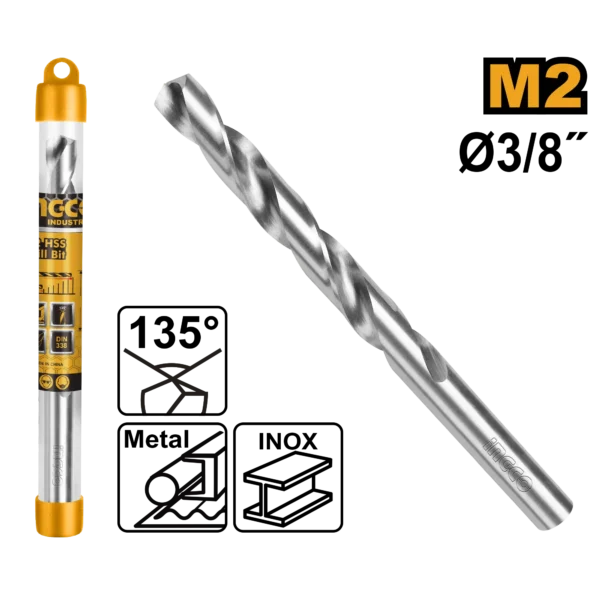 BROCA DE HIERRO M2 3/8"