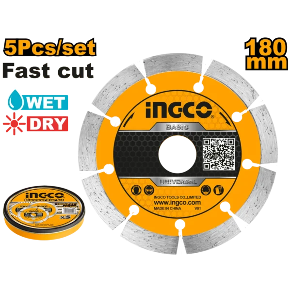 JUEGO DISCO DIAMANTE SEGMENTADO 7" PROFESIONAL 5 UND