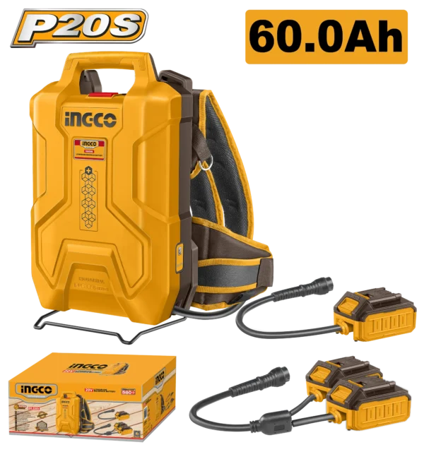 BATERIA DE IONES DE LITIO TIPO MOCHILA 20V 60.0AH