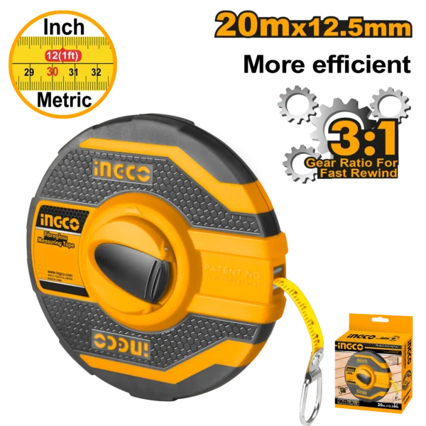 CINTA METRICA 20M FIBRA VIDRIO