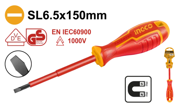 DESTORNILLADOR PLANO 6" AISLADO INDUSTRIAL