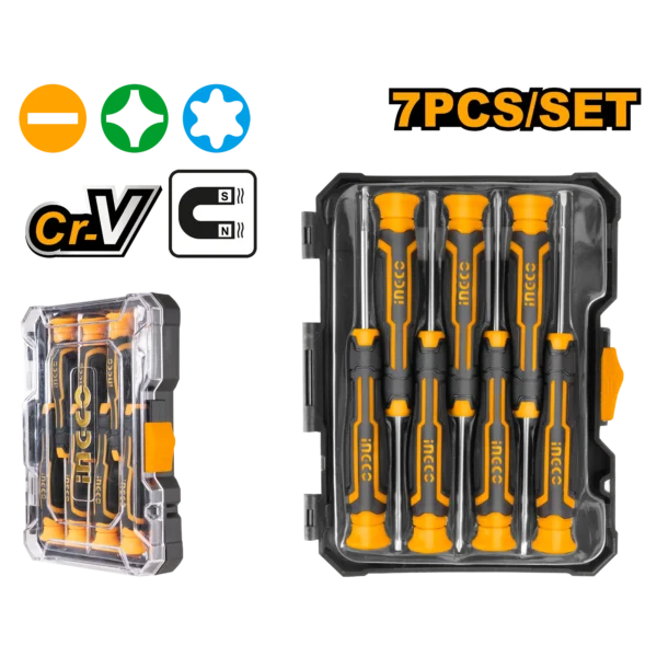 SET DESTORNILLADORES PRECISION 7PCS INDUSTRIAL