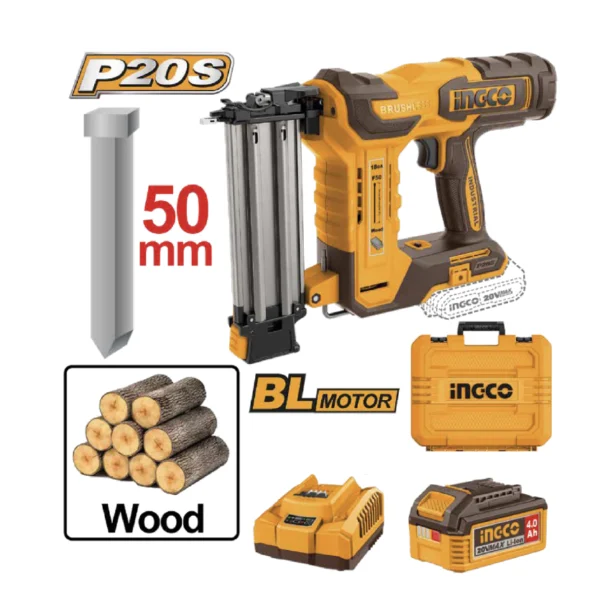 KIT CLAVADORA INALAMBRICA DE IONES DE LITIO 50MM 20V