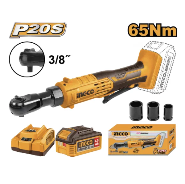 KIT LLAVE DE RACHET 3/8'' 20V 65N.M