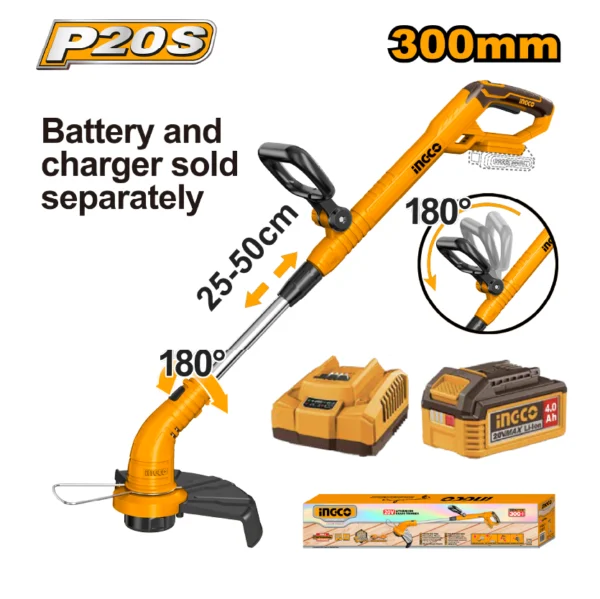 KIT CORTADORA DE HIERBA 300MM 20V