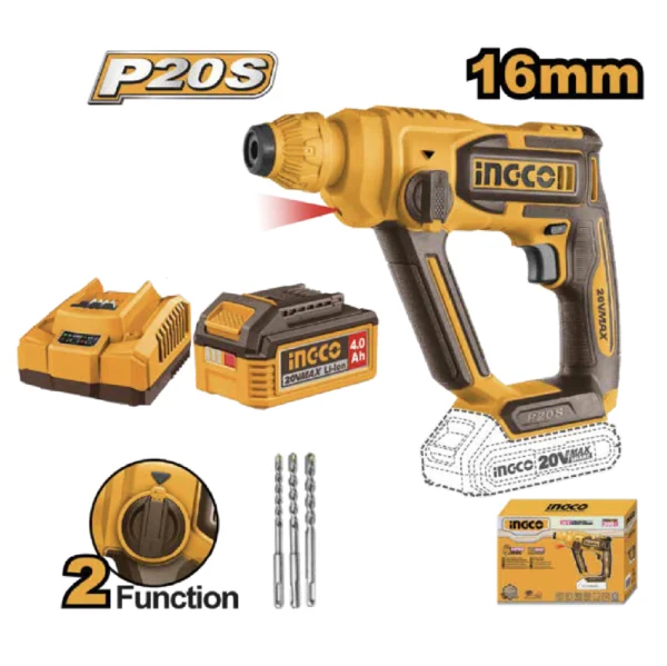 KIT ROTOMARTILLO INALAMBRICO 1,5J 20V