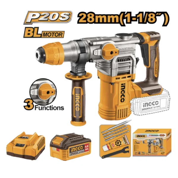 KIT ROTOMARTILLO INALAMBRICO 4,5J BL 20V