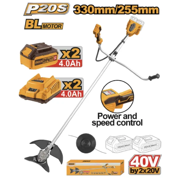 KIT CORTADORA DE HIERBA 330/255MM BL 40V