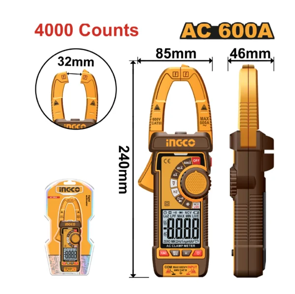 PINZA AMPERIMETRICA DIGITAL 4000 CUENTAS