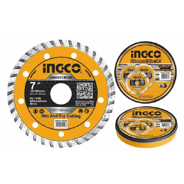 SET DISCO DE DIAMANTE TURBO 5 PIEZAS / CAJA DE METAL