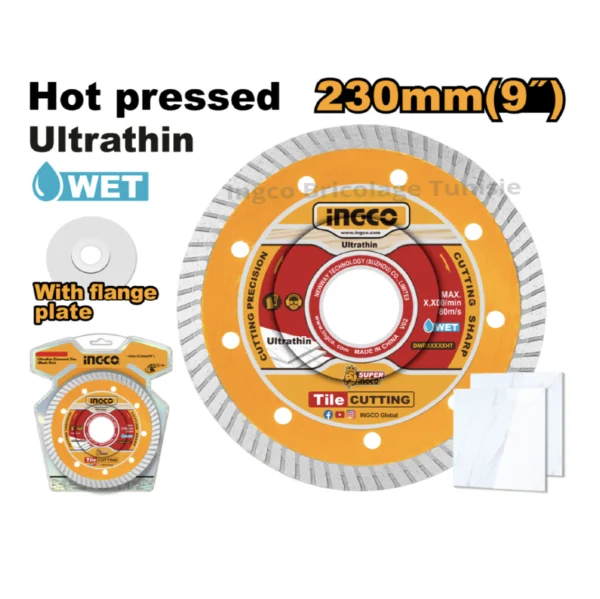 DISCO DIAMANTE ULTRAFINO TURBO 230(9")X22,2MM