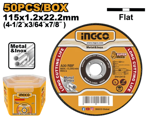JUEGO DE DISCO CORTE DE METAL (4/ 1/2")X(3/64") 50UNDS