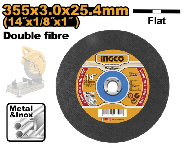 DISCO CORTE METAL 14"X1/8" (355X3,0MM)