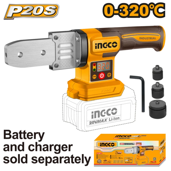 TERMOFUSOR INALAMBRICO TUBO PVC 20V 0°/320°C