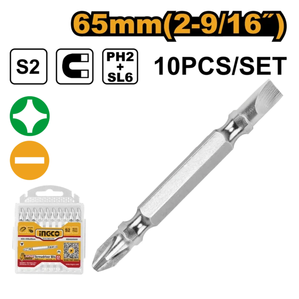 SET PUNTAS DESTORNILLADOR 10PCS (PH2+SL)