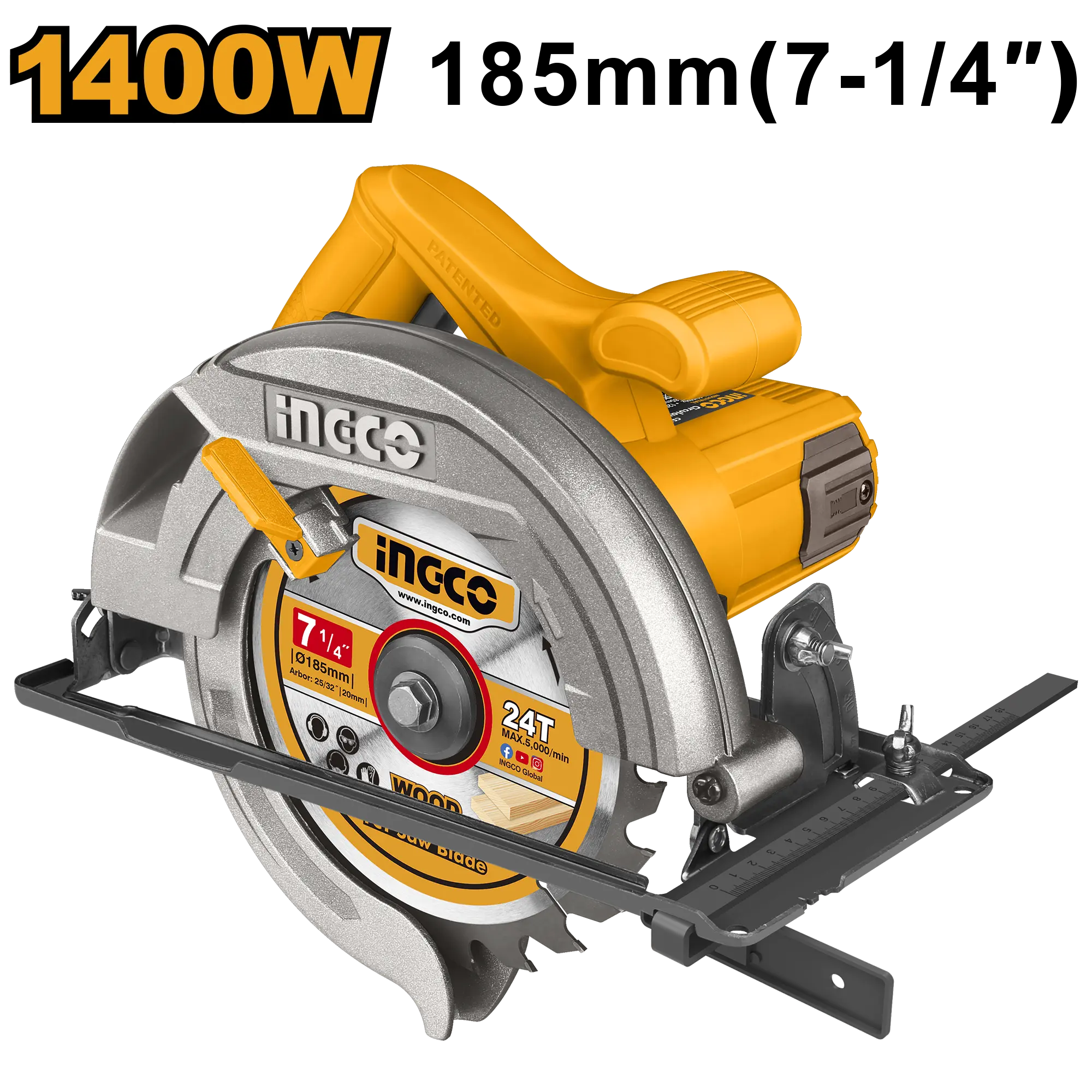 SIERRA CIRCULAR 1400W 4800RPM INGCO.