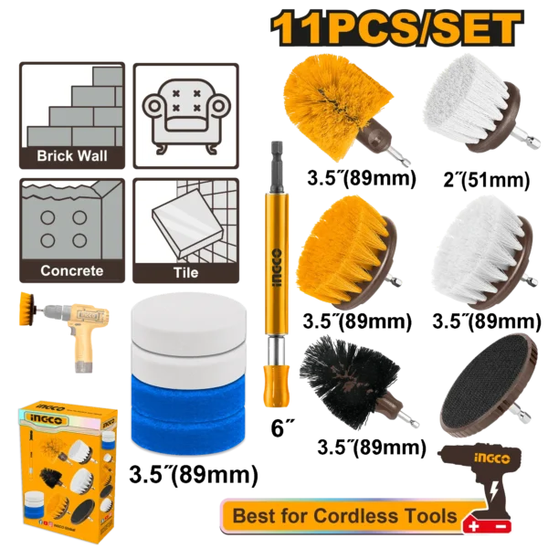 JUEGO DE CEPILLOS 11 PCS