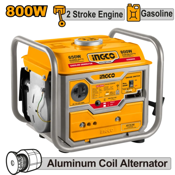 GENERADOR ELECTRICO A GASOLINA 110//120V 3600RPM 8KVA INGCO